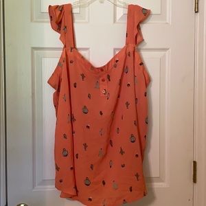 Women’s Torrid Coral Cactus Tank Top